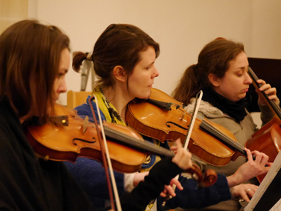 Halle/Westfalen 2015 Ensemble Horizonzte mit (v.l.) Milena Schuster (Vl), Maria Pache (Va), Martina Styppa (Vc)